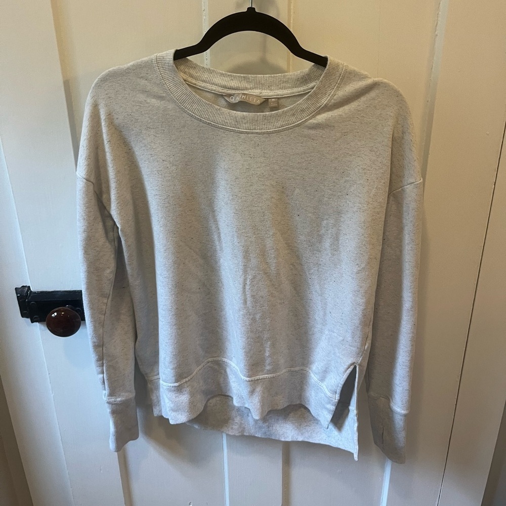 Athleta Heathered Light Gray Sweatshirt